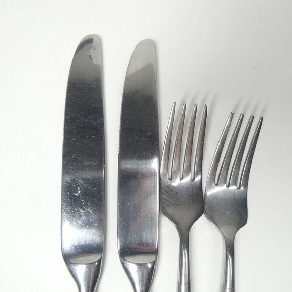 Oneida Dalton Stainless Flatware Lot 4pc Knives Forks - Picture 4 of 7